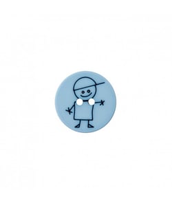 Carte de 3 boutons Garçon polyester 15mm - Prym Bleu Ciel