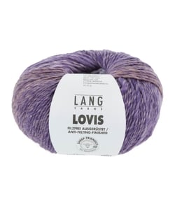 Pelote à tricoter 100% Laine Vierge LOVIS - Lang Yarns 0006 violet