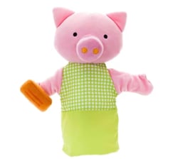 Marionnette Cochon en tenue Verte - Eurekakids