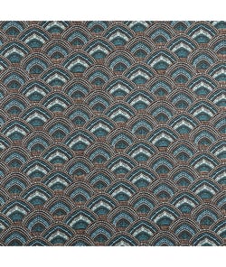 Tissu coton menara de 150 cm de largeur Bleu vendu par 50 cm