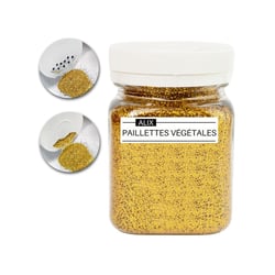Paillettes - Or - Biodégradable - Végétal - Loisirs créatifs - Carterie - Pot 35g