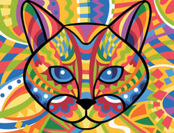 Canevas Margot Chat 50x65 cm