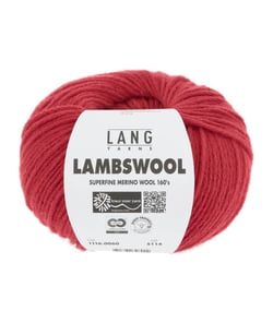 Pelote à tricoter 100% Laine Vierge LAMBSWOOL - Lang Yarns 0060 Rouge