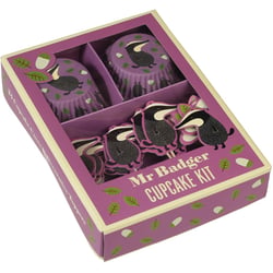 Kit 24 Caissettes et Déco à Cupcakes Monsieur Blaireau