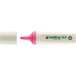 Lot de 10 surligneurs pointe biseau 2-5 mm - EDDING - Rose - Ecoline