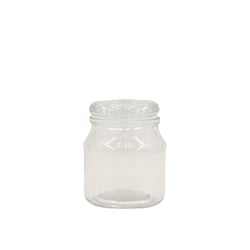 Verre bonbonnière transparent avec couvercle 100 ml / bougie 110 g