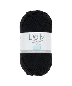Fil à tricoter Coton et Acrylique Dolly Pop - Trimits 172 Noir