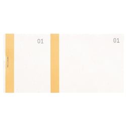 Bloc vendeur à bande couleur 100 feuillets double numérotage - Format 6 ,6x13,5 cm - Orange - x 50 - Exacompta