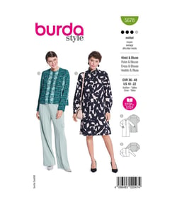 Patron Burda 5678 - Robe et chemisier taille n°FR 36-48