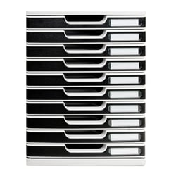 Module de classement Modulo Office 10 tiroirs fermés - Noir - Exacompta