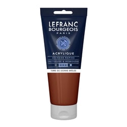 Peinture acrylique - Terre sienne brûlée - 481 - Fine - Lefranc Bourgeois - Tube 200ml