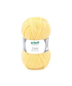 Fil à tricoter LISA PREMIUM UNI - Grundl 03 Jaune