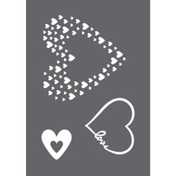 Pochoir de sérigraphie "Love" A5, 1 pochoir+1 spatule,
