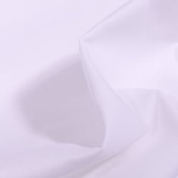 Tissu Popeline de coton unie Bio Blanc