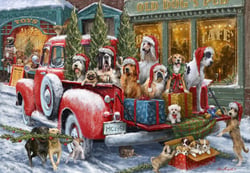 Puzzle 1000 pièces - Dogs on Truck - Bluebird Puzzle