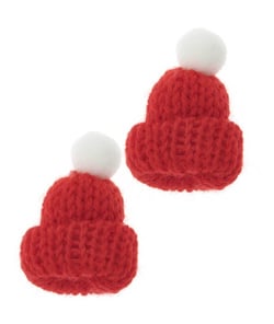 Bonnets tricotés miniature, 2 pcs pour le monde des lutins - Rico Design Rouge