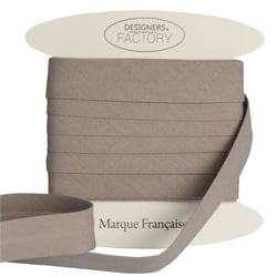 Biais Coton Taupe 18mm par 5 mètres – designers-factory