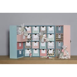 Calendrier de l'Avent ouvrable DIY en BOIS - 55x28x6,5 cm - Artemio
