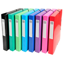 Boîte de classement Iderama dos de 40mm - A4 - Couleurs assorties - x 8 - Exacompta