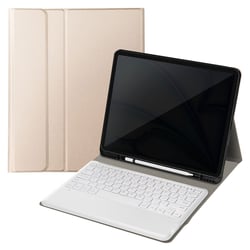 Avizar Clavier QWERTY Bluetooth pour iPad Pro 12.9 et Air 13 avec Étui Clapet Dorée