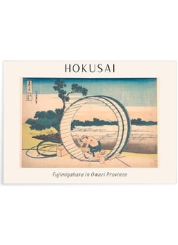 Affiche Hokusai 'Fujimigahara in Owari Province' | A3 : 29,7x42cm