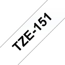 Brother - Cartouche ruban Etiqueteuse 24mm Noir sur transparent Tze-151