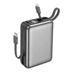 Akashi PowerBank 20000mAh 22.5W USB-C / USB-A avec Câble USB-C / Lightning Dragonne Gris