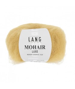 Pelote de Mohair et soie à tricoter MOHAIR LUXE - 25 GR -Lang Yarns 150 Jaune