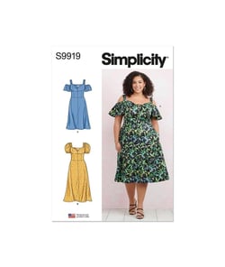 Patron Simplicity 9919 - Robe taille n°FR 48-56