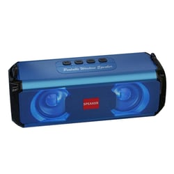 Enceinte Bluetooth Portable Mini RGB Lumineuse Double Haut-Parleurs Subwoofer Autonomie 10H Bleu YONIS