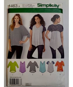 Patron Simplicity 1463 Tee-Shirt taille n°TTP-TTG