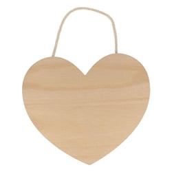 Silhouette cœur 25x23x0,8 cm - bois - Artemio
