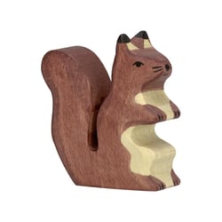 Figurine Holtztiger Ecureuil - Marron assis