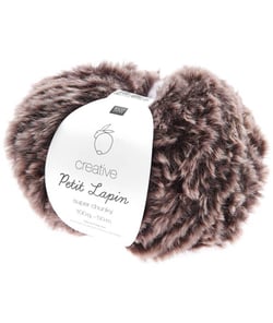 Pelote de fourrure Créative Petit Lapin Super Chunky - 100GR - Rico Design 019 Marron Chocolat