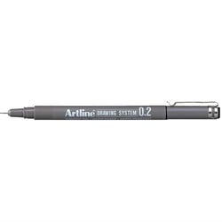 Feutre de dessin pointe 0,2 mm - ARTLINE - Noir - Drawing System