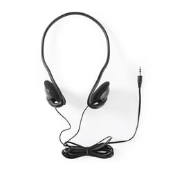 Nedis Casque Filaire Jack 3.5mm avec Basses Puissantes Ultra-léger 1.10m Noir