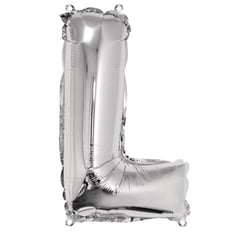 Ballon Lettre L, 40cm, 1pce. , argent