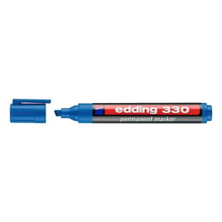Marqueur - Bleu clair - Indélébile - Permanent - Pointe biseautée 1-5mm - Edding 330