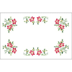LUC - Napperon Ovale 40x80 cm 100% Coton Blanc Bordé Dentelle