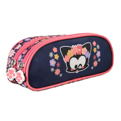 Trousse Chacha haricot 22 CM - 2 compartiments Flower Paw'er