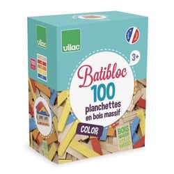 Batibloc color 100 planchettes enbois colorees  - Vilac