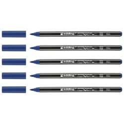 Lot de 5 feutres pinceaux porcelaine EDDING - bleu acier - 1-4 mm