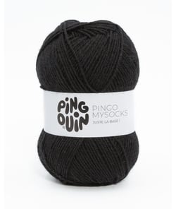 Fil spécial chaussette à tricoter PINGO MYSOCKS - Pingouin Noir