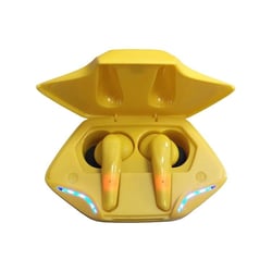 Ecouteurs Bluetooth 5.0 Gaming Stéréo LED Basse Latence Blanc 10m Autonomie 3h Jaune YONIS