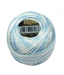 Coton perlé ISPE N°8 - 10GR - Distrifil 027 Bleu ciel