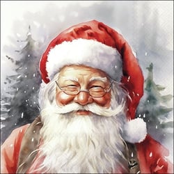 Lot de 4 serviettes en papier découpage collage 33 cm PERE NOEL NO 113