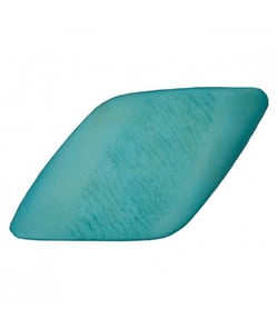 Carte de 2 boutons fantaisies rectangulaire Vert turquoise 34mm - Union Knopf Vert