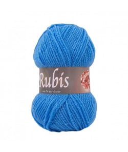 Pelote à tricoter RUBIS - Distrifil 3040 Bleu azur