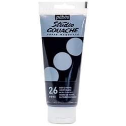Peinture gouache - Noir d'ivoire - 26 - Fine - Pébéo - Studio Gouache - 100ml