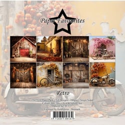 24 papiers scrapbooking 15 x 15 cm Paper Favourites RETRO